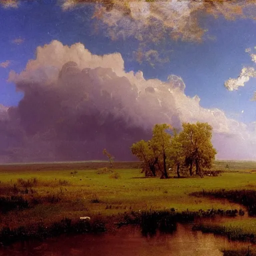 Prompt: clouds by albert bierstadt