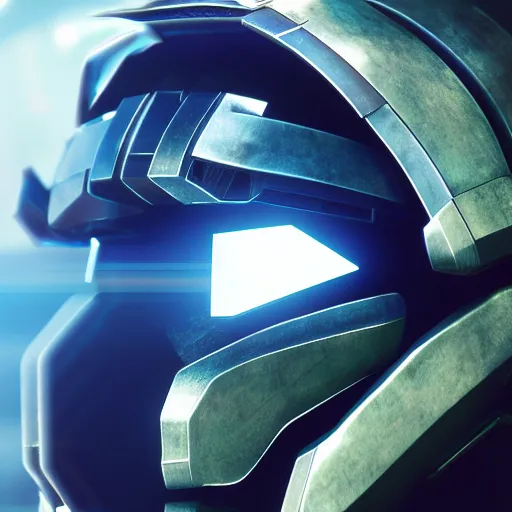 Image similar to cyberpunk halo helmet on space, close shot, reflection, epic, dramatic, cinematic, award winning, ultra detailed, realistic, 8k,