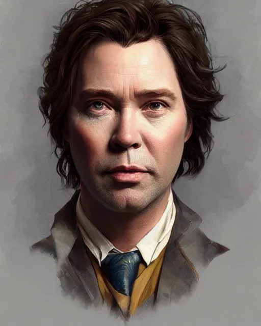 Image similar to character portrait of rufus wainwright, intricate, wild, highly detailed, digital painting, artstation, upper body, concept art, smooth, sharp focus, illustration, art by artgerm and greg rutkowski and alphonse mucha