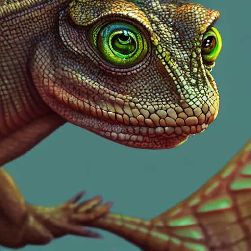 Image similar to Mark Zuckerberg as a lizard, closeup, D&D, fantasy, intricate, elegant, highly detailed, digital painting, artstation, concept art, matte, sharp focus, illustration