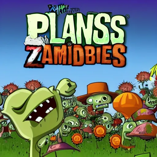 Prompt: plants vs zombies