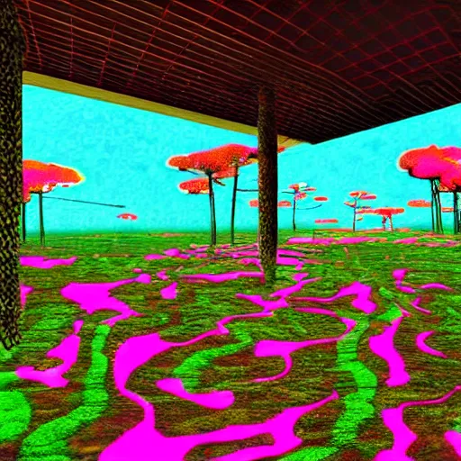 Image similar to japan on lsd, psychedelic, unreal engine,