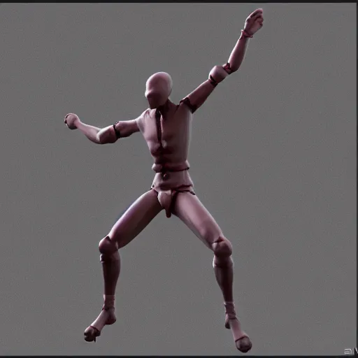 KREA - 3d scan t-pose stock rigged model blender maya viking cyber ninja