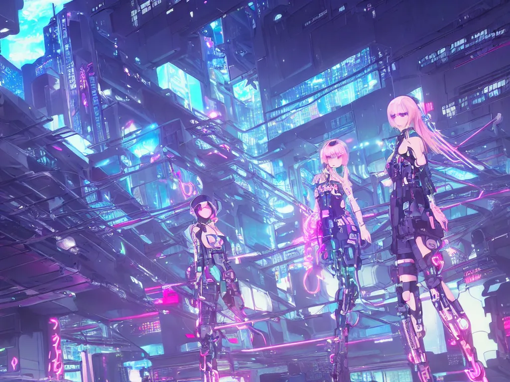 Image similar to anime visual futuristic female cyber airforce, on cyberpunk neon light tokyo rooftop, ssci - fi and fantasy, intricate and very beautiful, human structure, concept art by kyoto studio, sharp focus, anime fantasy illustration by rossdraws and magali villeneuve and liya nikorov and luxearte, frostine engine