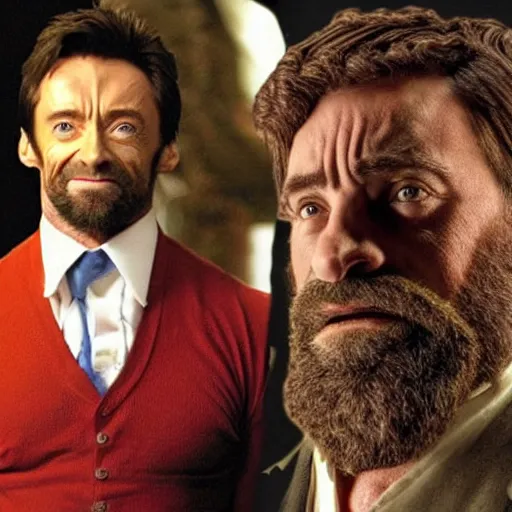 Prompt: hugh jackman as a dwarf