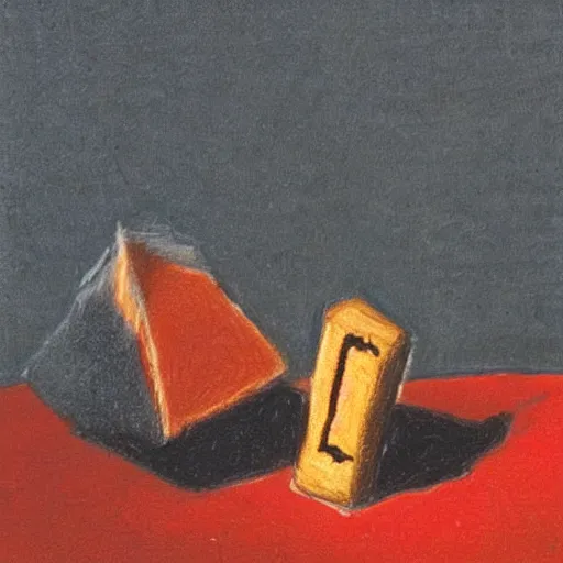 Image similar to dreidel drawn by francis bacon