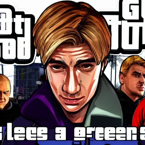 Image similar to XQC as a GTA character in a loading screen