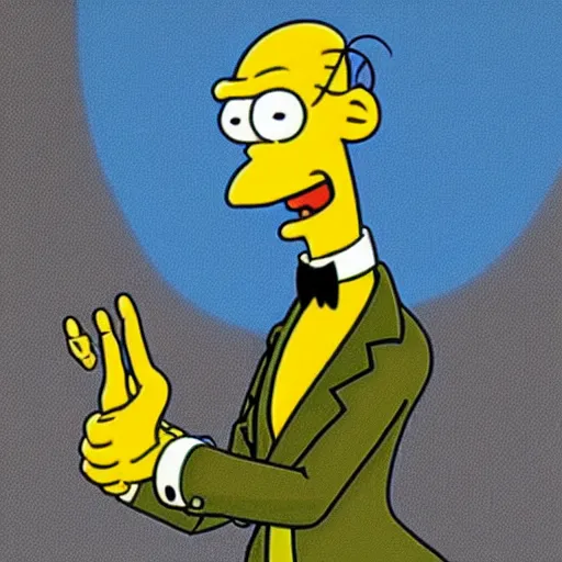 Prompt: mr. burns from the simpsons saying “ excellent ”, cartoon