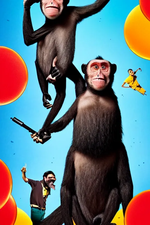 Image similar to poster for an australian netflix drongo sitcom called drongo, funny monkey, tv show drongo poster