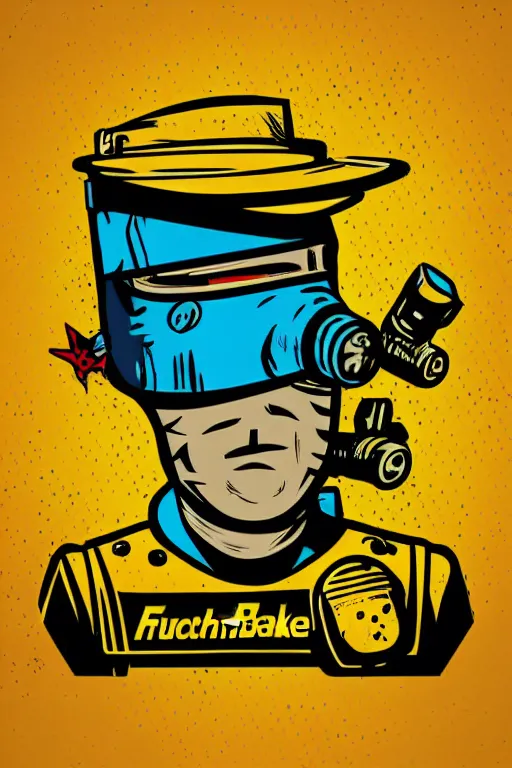 Image similar to fallout 7 6 retro futurist illustration art by butcher billy, sticker, colorful, illustration, highly detailed, simple, smooth and clean vector curves, no jagged lines, vector art, smooth andy warhol style