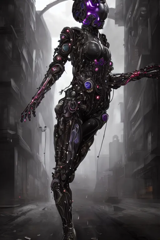 Prompt: a beautiful insufficently dressed metahuman biomechanical heavily cybered female shadowrunner fullbody portrait by echo chernik in the style of shadowrun returns pc game. 8k 3d realistic render. Dark atmosphere volumetric lighting. Cyberpunk feel. Hypermaximalist ultradetailed cinematic charachter concept art. Uncut, unzoom, centered, feminine pose. Digital illustration.