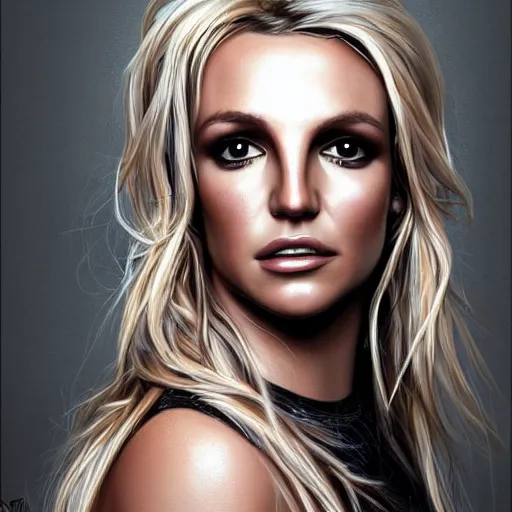 Image similar to portrait of britney spears, intricate, photoreal elegant, highly detailed, centered, grungy, digital painting, artstation, concept art, smooth, sharp focus,