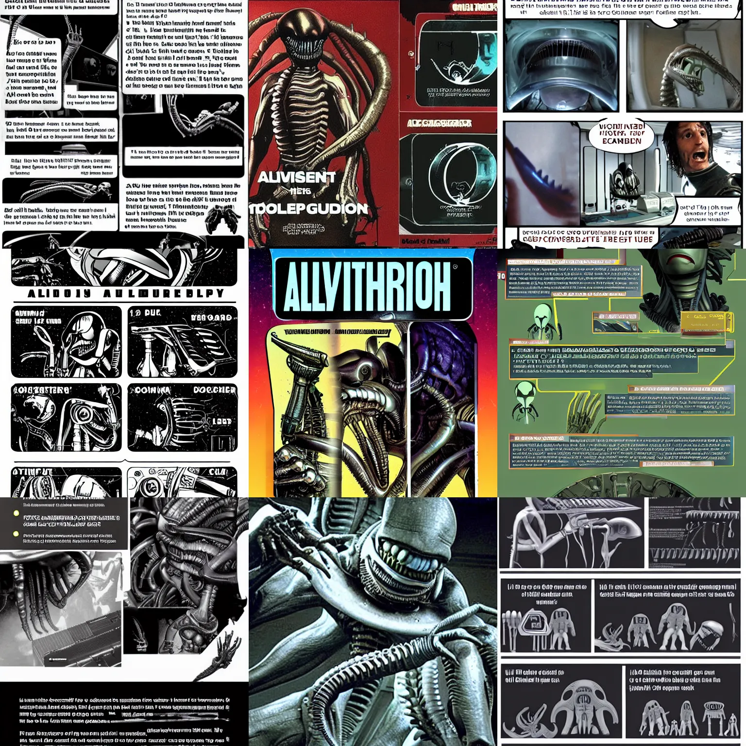 Prompt: aliens movie. xenomorph laboratory testing guide.