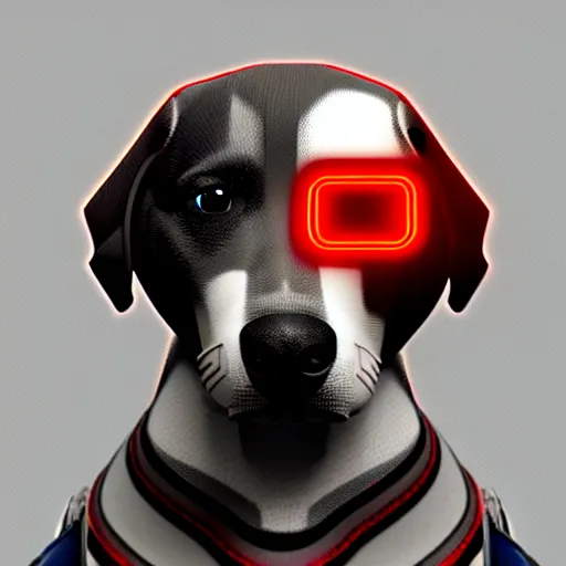 Prompt: Cyborg dog, trending on artstation