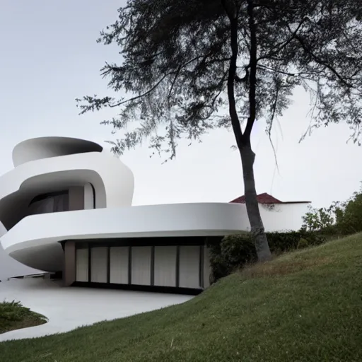 Image similar to house designed by zaha hadid