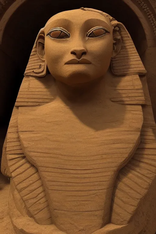 Image similar to a detailed sand sculpture of a godly egyptian cat, unreal engine 5, painted by gaston bussiere, hyper realism, artistic, dramatic lighting