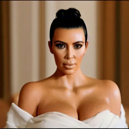 Image similar to film still of Kim Kardashian.