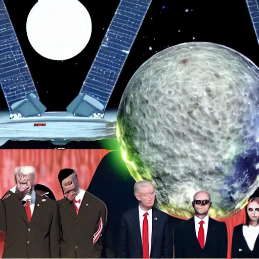 Prompt: us president talks to aliens visiting from space