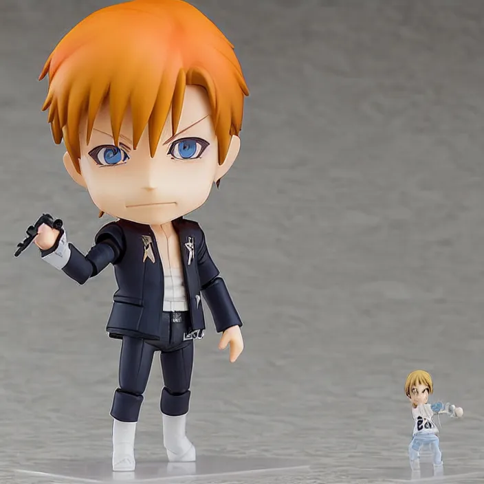 Prompt: David Bowie, An anime Nendoroid of David Bowie, figurine, detailed product photo