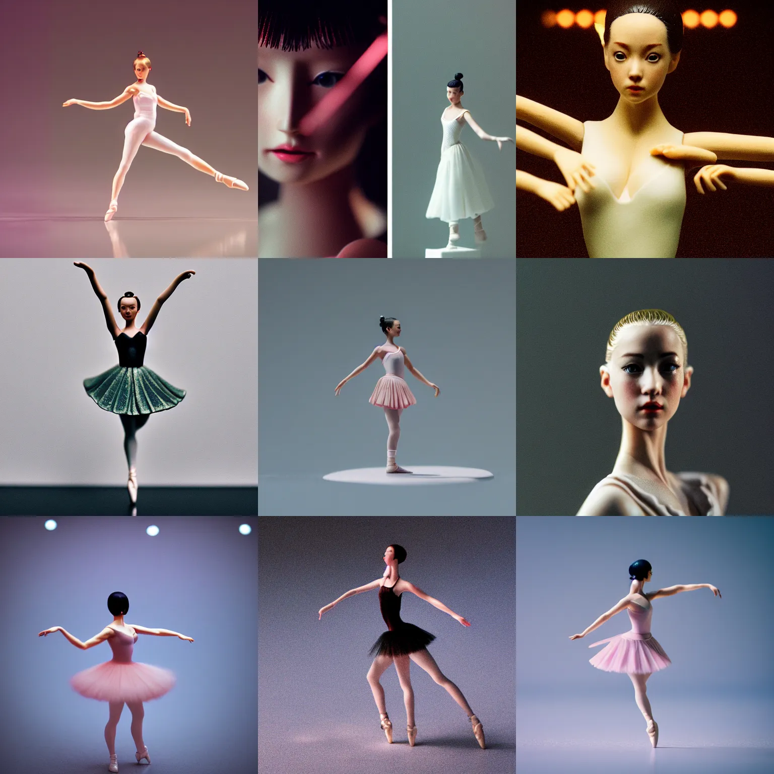Prompt: beautiful three point perspective film still of funky pop ballerina in ronin, extreme closeup portrait in style of frontiers in blade runner miniature photography fashion architectural art studio seinen manga edition, porcelain holly herndon statue, tilt shift background, soft lighting, kodak portra 4 0 0, 8 k, macro, cinematic style by emmanuel lubezki