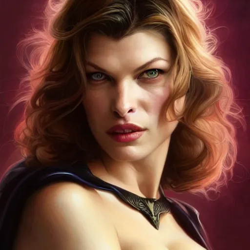 Prompt: Mila Jovovich with blonde hair as Bat Woman, western, D&D, fantasy, intricate, elegant, highly detailed, digital painting, artstation, concept art, matte, sharp focus, illustration, art by Artgerm and Greg Rutkowski and Alphonse Mucha