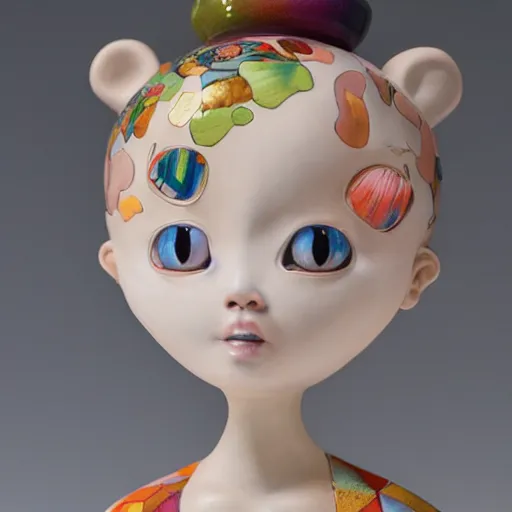 Prompt: a contemporary ceramic sculpture by hikari shimoda
