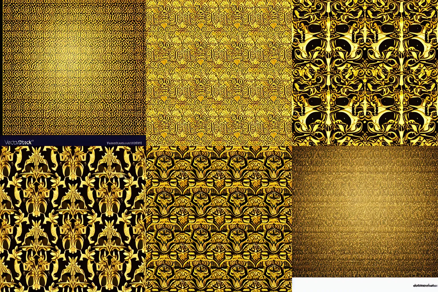 Prompt: Luxury ornamental background in gold color