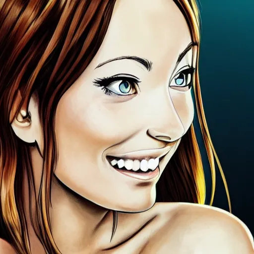 Image similar to olivia wilde anime portrait