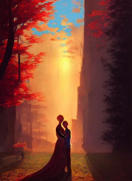 Prompt: contre - jour old couple highly detailed, high quality, digital painting, alena aenami, lilia alvarado, shinji aramaki, karol bak, alphonse mucha, tom bagshaw