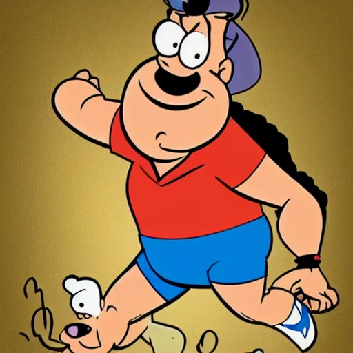 Prompt: Fred Flintstone from The Flintstones doing zoomba, 8k, detailed, cartoon
