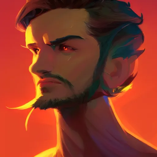 Prompt: handsome male portrait, maya ali mage, gloomhaven, dynamic lighting, gaudy colors, octane render aesthetic, matte painting concept art, official fanart behance hd artstation by jesper ejsing, by rhads and makoto shinkai and lois van baarle and ilya kuvshinov and rossdraws