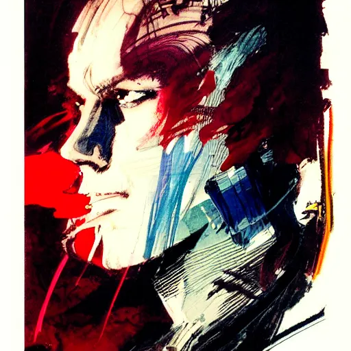 Image similar to citizen portrait soft light painted by bill sienkiewicz and bob peak, inspired by akira anime, smooth face feature, intricate oil painting, high detail illustration, sharp high detail, manga and anime 1 9 9 9