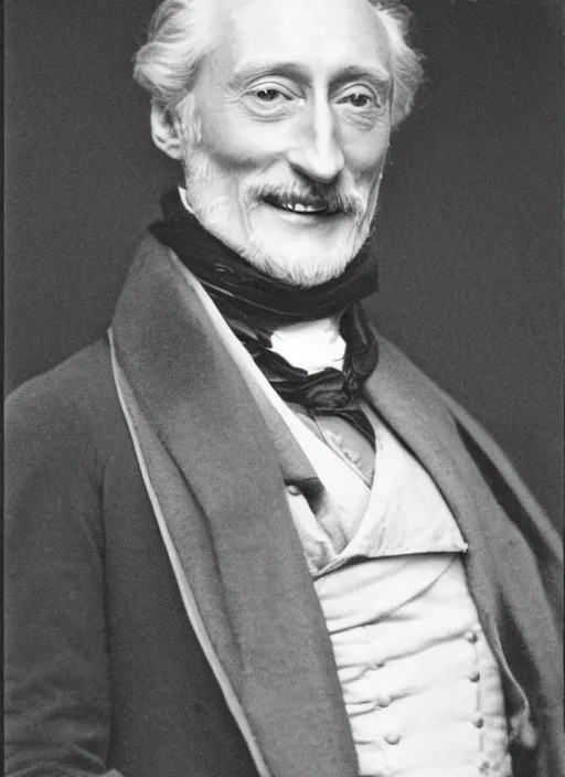 Image similar to charles dance as a victorian politician, smiling, male, victorian, detailed face, highly detailed, cinematic lighting, photograph by elliott & fry