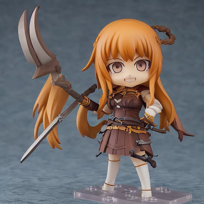 Prompt: Aela the Huntress, An anime Nendoroid of Aela the Huntress, figurine, detailed product photo