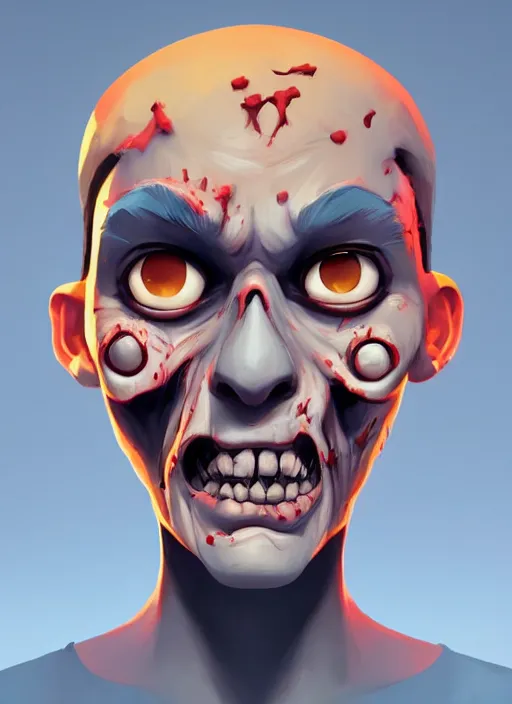 Image similar to face icon stylized minimalist zombie, loftis, cory behance hd by jesper ejsing, by rhads, makoto shinkai and lois van baarle, ilya kuvshinov, rossdraws global illumination