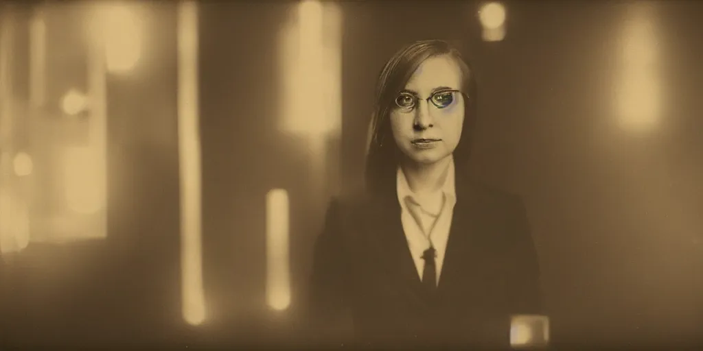 Image similar to american top manager, ceo of microsoft gaming ( xbox ), a division of microsoft engaged in the development of computer games and video game consoles,, high detailed face, photograph of business lady at night volumetric wetplate, 4 k,