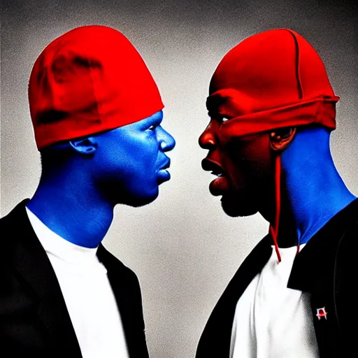 Image similar to crips vs bloods by emanuele dascanio and robin eley