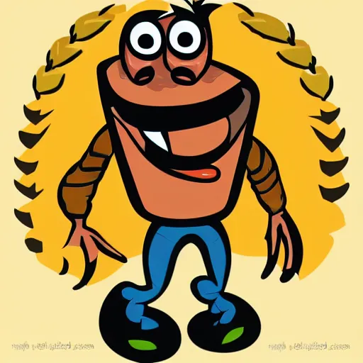 Image similar to worms game character, vector artwork, adobe illustrator, by mike allred