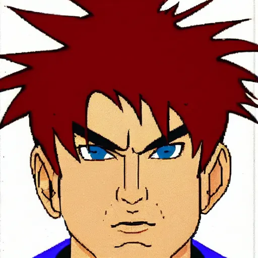 Image similar to ken from street fighter 2 in the style of freud, lucian