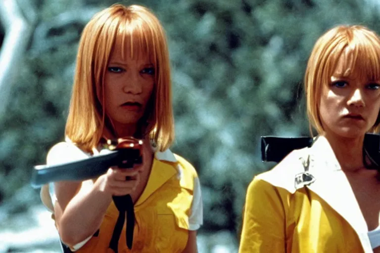 Prompt: pulp fiction fabienne in a still of the movie kill bill vol 1 ( 2 0 0 3 )