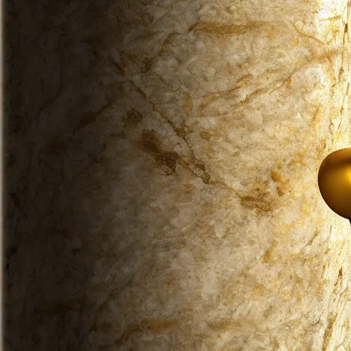 Prompt: single golden apple on a roman pillar made of marble, 4 k, studio lighting