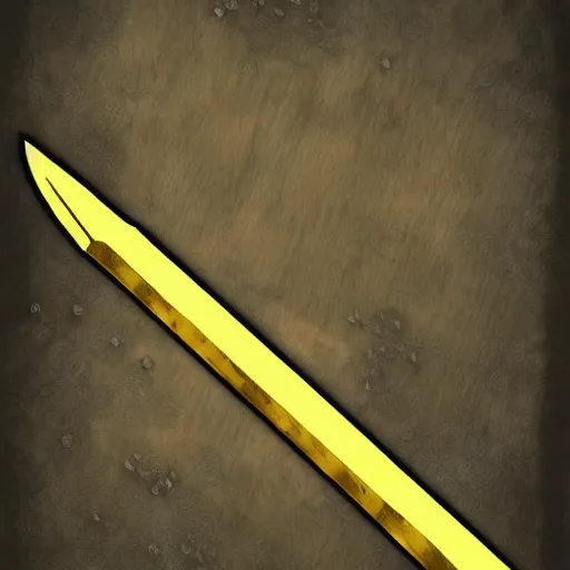 Image similar to yellow broad sword, giant sword, war blade weapon, magic the gathering art, fantasy game art style, league of legends style art