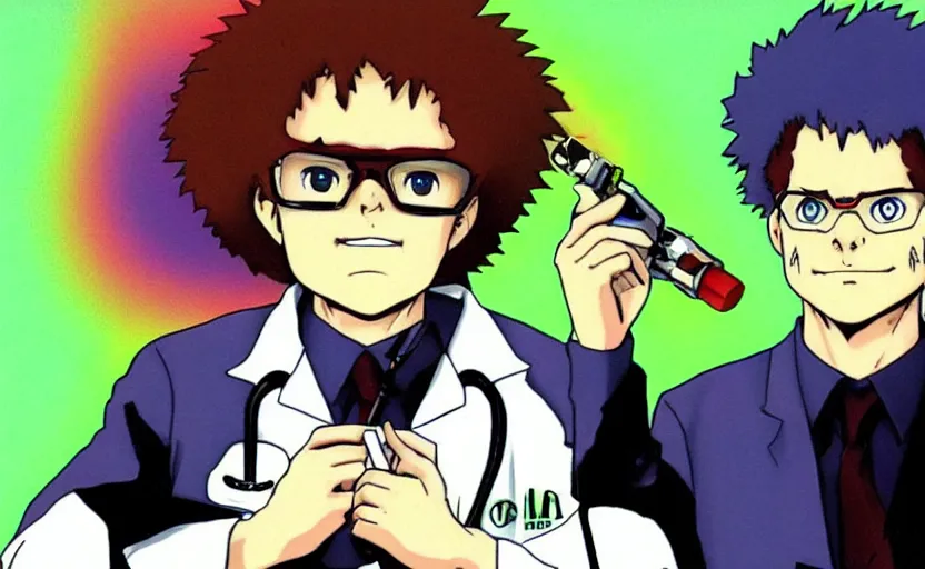 Image similar to Dr. Steve Brule in Neon Genesis Evangelion