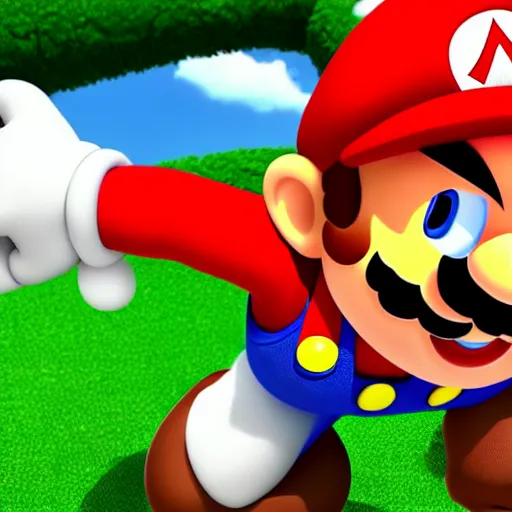 Prompt: Hyper realistic photo of Mario. Extremely detailed. Beautiful. 4K. Award winning