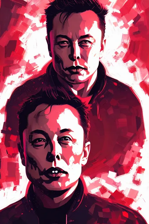 Image similar to elon musk, manga cover art, detailed color portrait, artstation trending, 8 k, greg rutkowski