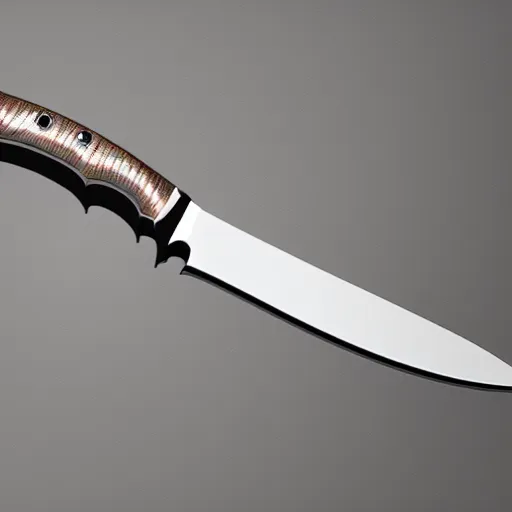 Prompt: cad render of a generative design knife