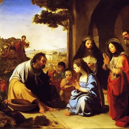 Prompt: the adoration of the magi ; bartolome esteban murillo ; baroque ;