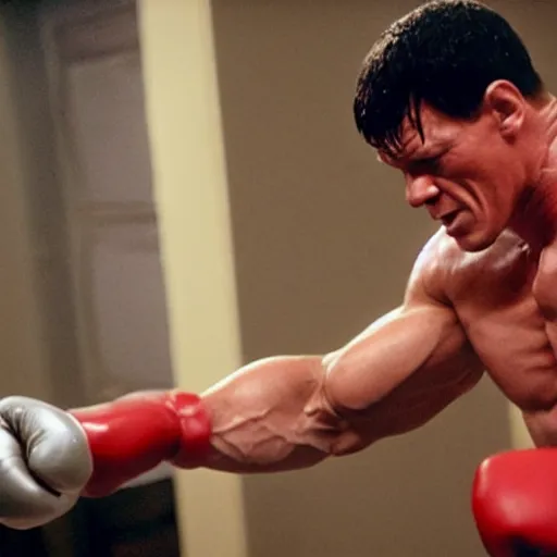 Prompt: John Cena as rocky Balboa, film still