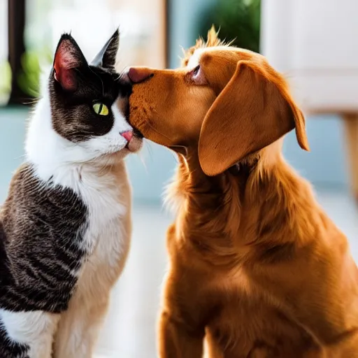 Image similar to cat slapping dog