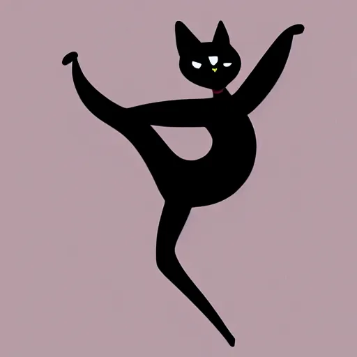 Prompt: a photorealistic cute black cat dancing vogue dance